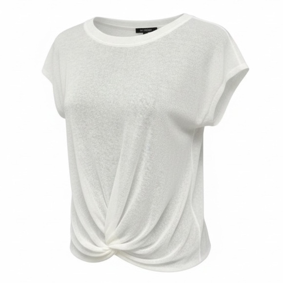 T Tahari Tops - T Tahari Mesh Twist Front Knit Top | Small, NWT Casual Spring Sheer Mesh Top